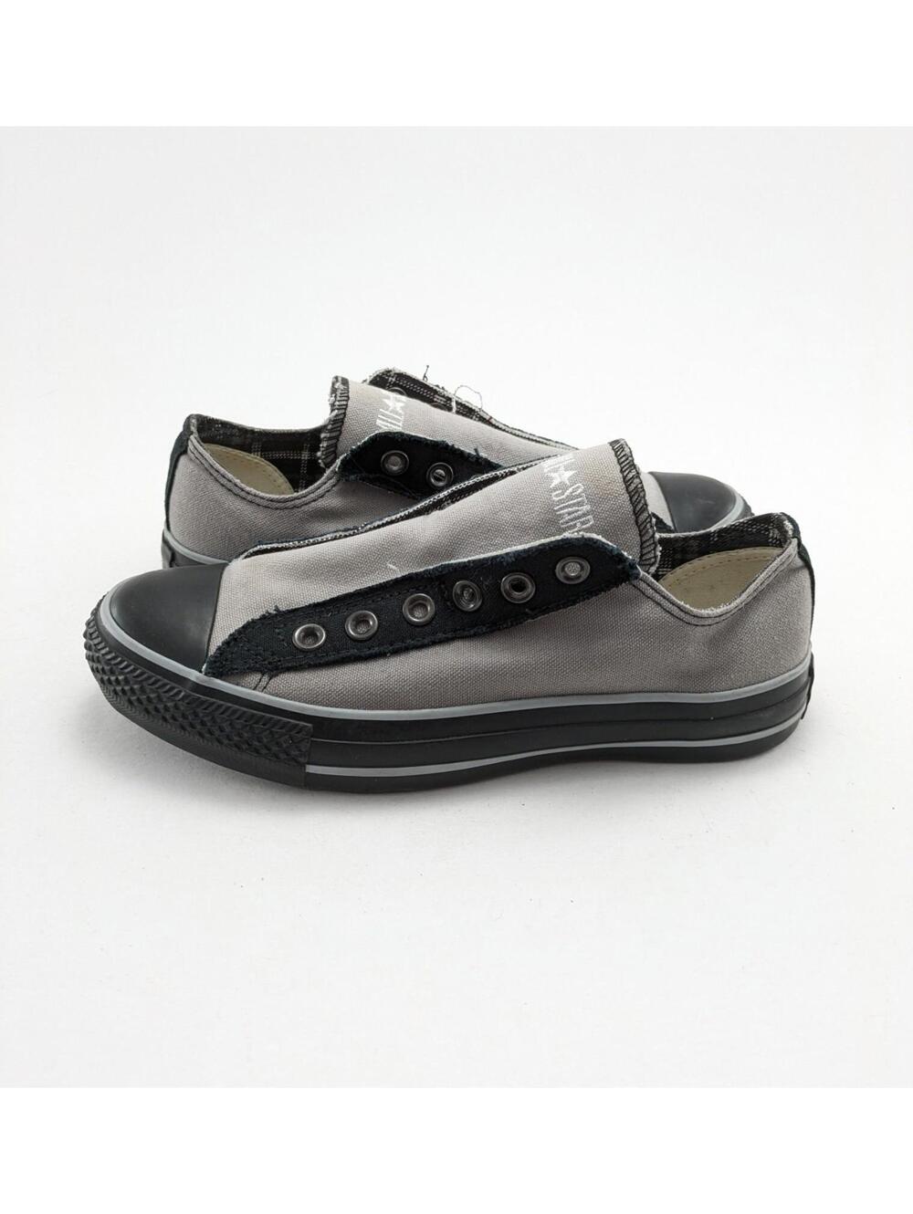 Womens Converse Chuck‎ Taylor All Star Slip-On Grey Black Shoes 135532C Size 7